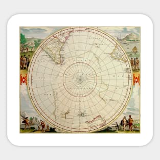 Terra Australis map Sticker